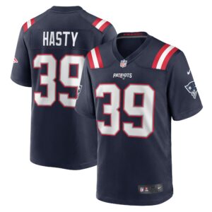 Jamycal Hasty New England Patriots Team Game Jersey -  Navy