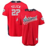 Milwaukee Brewers #22 Christian Yelich Red 2018 All-Star National League Stitched Jersey