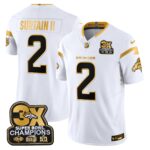 Patrick Surtain ll #2 Denver Broncos-Time Champions Patch Gold Vapor Limited Jersey - All Stitched