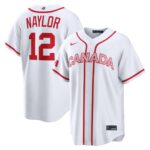 Josh Naylor #12 Canada Baseball  2026 World Baseball Classic Home Stadium Jersey - White
