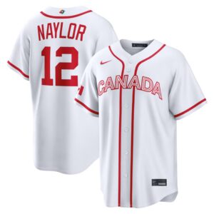 Josh Naylor #12 Canada Baseball  2026 World Baseball Classic Home Stadium Jersey - White
