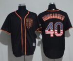 San Francisco Giants #40 Madison Bumgarner Black USA Flag Fashion Stitched Jersey