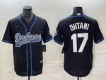 Men's Los Angeles Dodgers #17  Black Shohei Ohtani Jersey