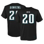 Youth Brian Dawkins Black Philadelphia Eagles Retired Retro Player Name & Number T-Shirt