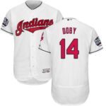Cleveland Indians #14 Larry Doby White Flexbase Collection 2016 World Series Bound Stitched Jersey