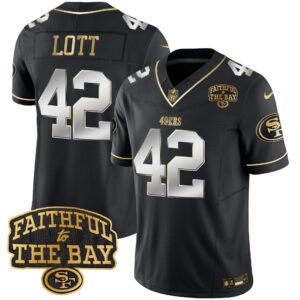 Ronnie Lott # 42 San Francisco 49ers Faithful To The Bay Patch Vapor Limited Jersey V8 - All Stitched