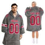 Adult Custom Blanket Hoodie Ohio State Inspired Color