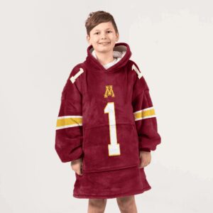 Kid 1 Minnesota Football Unisex Blanket Hoodie
