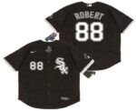 Men's Chicago White Sox #88 Luis Robert Black Stitched Flex Base  Jersey