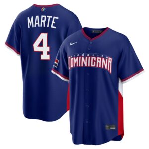 Ketel Marte #4 Dominican Republic Baseball 2026 World Baseball Classic Road Stadium Jersey - Royal