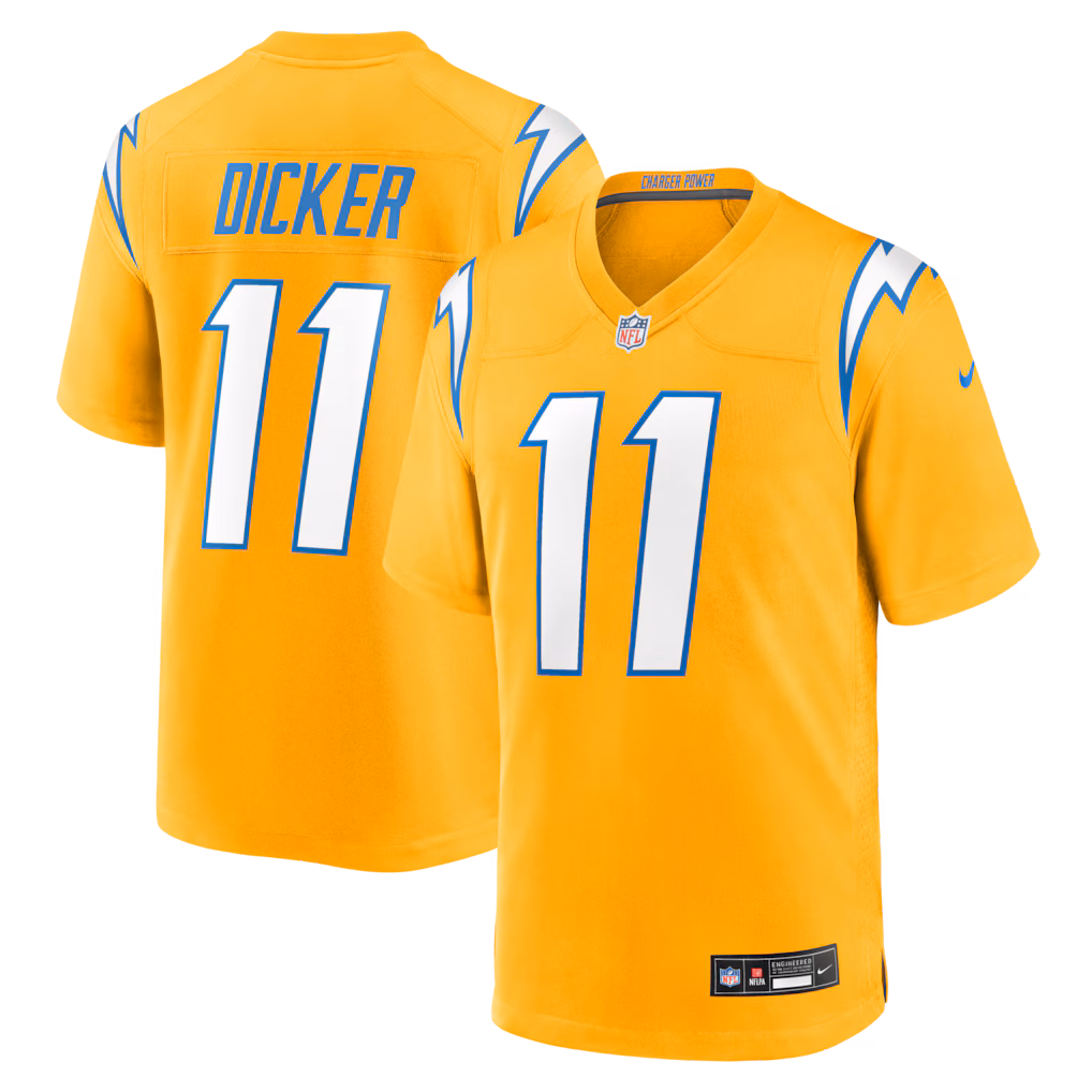 Cameron Dicker #11 Los Angeles Chargers Alternate Game Jersey - Gold