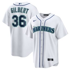 Men's Seattle Mariners Logan Gilbert  White Home Replica Jersey