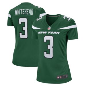 Whitehead New York Jets  Women's Game Player Jersey - Gotham Green