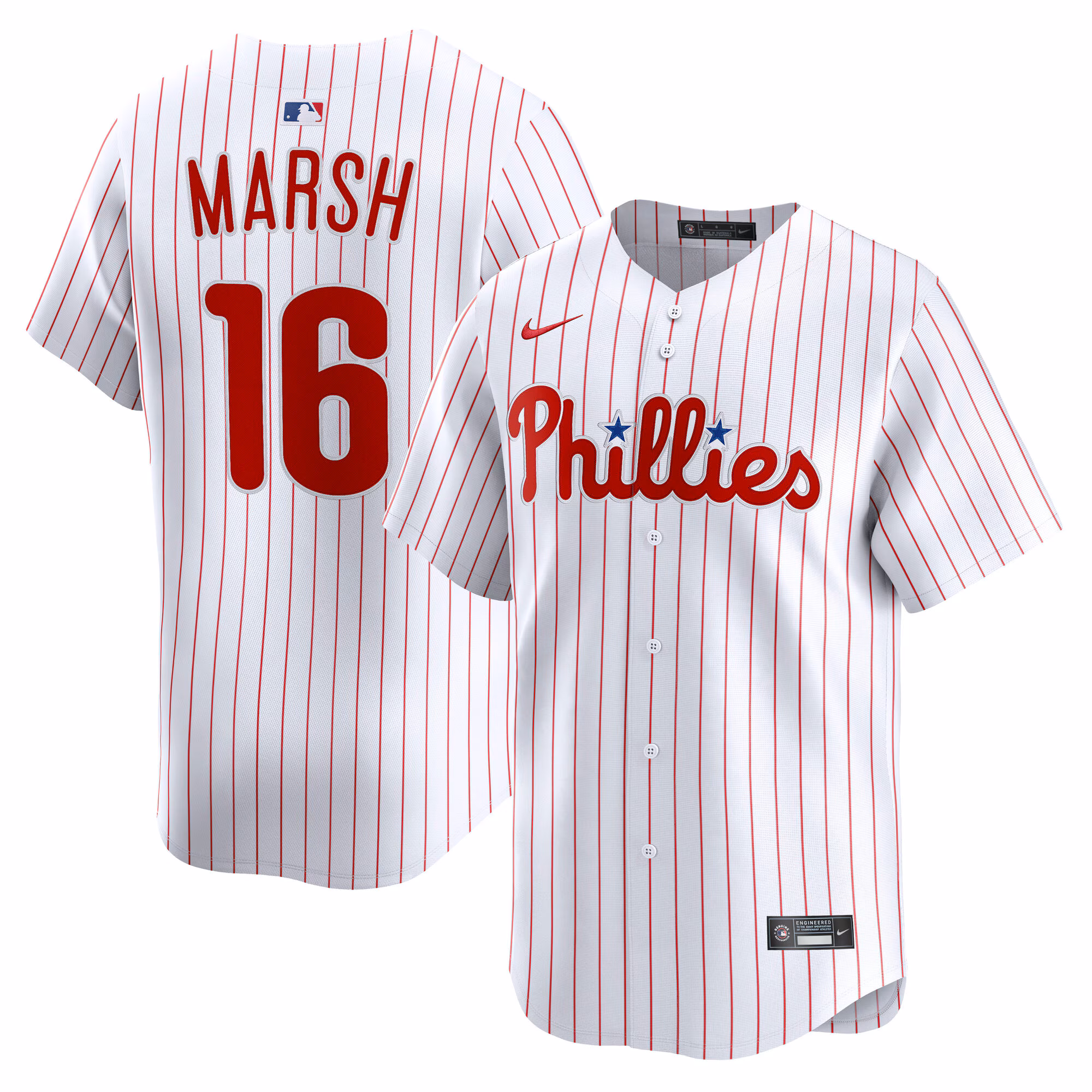 Philadelphia Phillies Brandon Marsh #16 White Home Limited Player Jersey