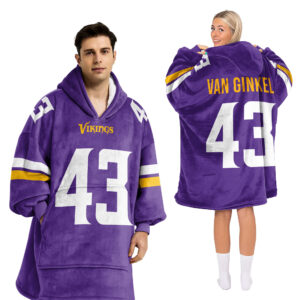 Adult V.G 43 Minnesota Football Unisex Blanket Hoodie