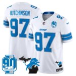 Hutchinson #97 Detroit Lion 2025 Michigan & 90th Year Patch Vapor Jersey - All Stitched