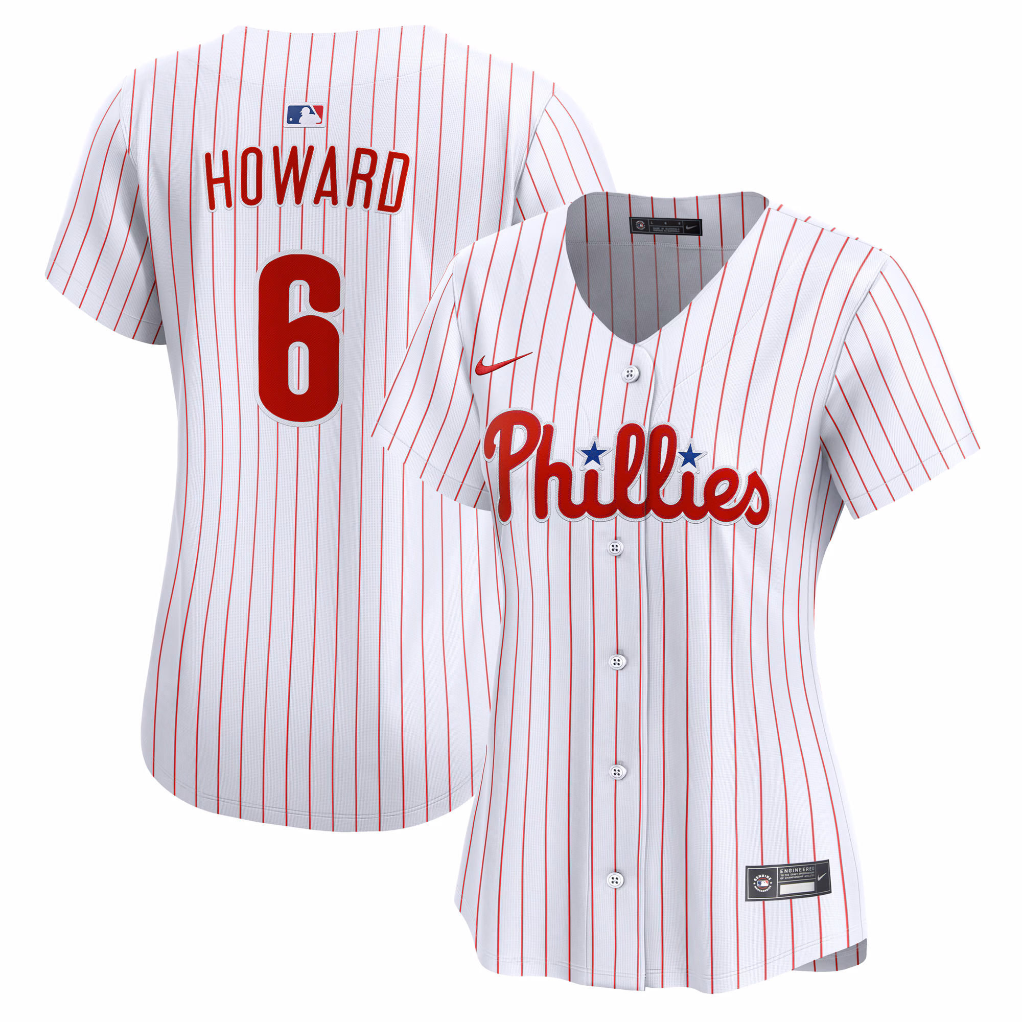 Women's Philadelphia Phillies Ryan Howard #6 White Limited Jersey