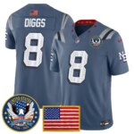Stefon Diggs #8 New England Patriots United States 250th Anniversary Patch Vapor Limited Jersey - All Stitched