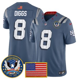 Stefon Diggs #8 New England Patriots United States 250th Anniversary Patch Vapor Limited Jersey - All Stitched