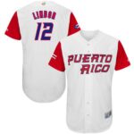 Team Puerto Rico #12 Francisco Lindor White 2017 World Baseball Classic Stitched Jersey