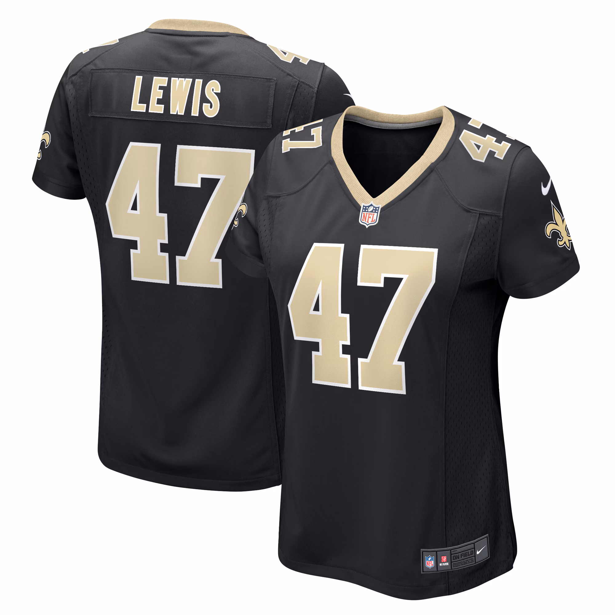Terrell Lewis New Orleans Saints Women's  Game Jersey -  Black