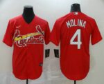 Men's St. Louis Cardinals #4 Yadier Molina Red Stitched Cool Base  Jersey