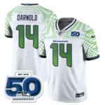 Sam Darnold #14 Seattle Seahawks 2025 Rivalries 50th Season Patch Vapor Limited Jersey - All Stitched