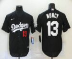 Men's  Los Angeles Dodgers #13 Max Muncy Black Stitched Cool Base Jersey