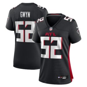 Women's Atlanta Falcons Jovaughn Gwyn #52 Black Team Game Jersey