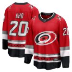 Sebastian Aho Carolina Hurricanes 25th Anniversary Premier Breakaway Player Jersey - Red