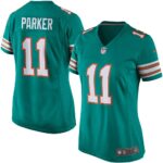 DeVante Parker Miami Dolphins  Women's Game Player Jersey - Aqua