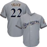 Milwaukee Brewers #22 Christian Yelich Grey New Cool Base Stitched Jersey