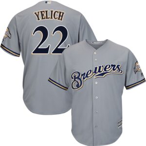 Milwaukee Brewers #22 Christian Yelich Grey New Cool Base Stitched Jersey