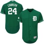 Detroit Tigers #24 Miguel Cabrera Green Celtic Flexbase Collection Stitched Jersey