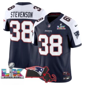 Rhamondre Stevenson #38 New England Patriots Super Bowl LX Patch Vapor Limited Game Jersey - All Stitched
