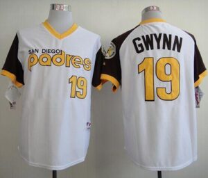 San Diego Padres #19 Tony Gwynn White 1978 Turn Back The Clock Stitched Jersey