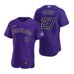 Men's Colorado Rockies Trevor Story  Purple 2020 Alternate Jersey