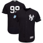 Men's New York Yankees #99 Aaron Judge Majestic Navy 2019 Spring Training Flex Base Player Jersey
