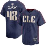 Men's Cleveland Guardians #48 Emmanuel Clase 2024 Navy City Connect Limited Jersey