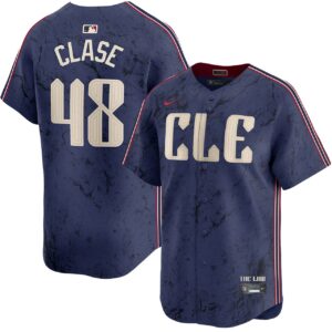Men's Cleveland Guardians #48 Emmanuel Clase 2024 Navy City Connect Limited Jersey