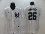 Men's New York Yankees #26 DJ LeMahieu White Home No Name Stitched Cool Base  Jersey