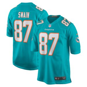 Freddie Swain Miami Dolphins  Game Jersey -  Aqua