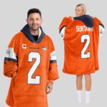 Adult P.S 2 Captain Denver Football Unisex Blanket Hoodie