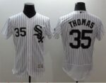Chicago White sox #35 Frank Thomas White(Black Strip) Flexbase Collection Stitched Jersey