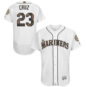 Seattle Mariners #23 Nelson Cruz White Flexbase Collection 2016 Memorial Day Stitched Jersey