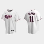 Men's Minnesota Twins #11 Jorge Polanco Home Cool Base Jersey - White