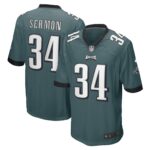 Trey Sermon Philadelphia Eagles  Game Player Jersey - Midnight Green