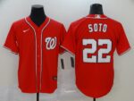 Men's Washington Nationals #22 Juan Soto Red Stitched Cool Base  Jersey