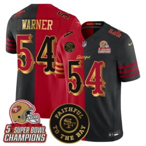 Fred Warner #54 San Francisco 49ers SF 2025 "Rivalries" 5x Champions & Faithful To The Bay Patch Vapor Limited Jersey - All Stitched