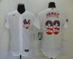 Men's New York Yankees #99 Aaron Judge White USA Flag Stitched Flex Base  Jersey